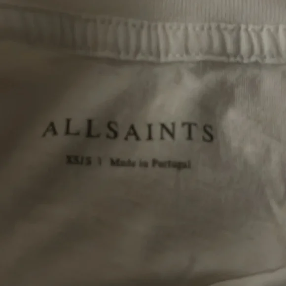 All Saints White Graphic Short Sleeve Tee - Picture 2 of 2